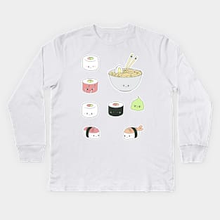 Kawaii Sushi Pack Attack Kids Long Sleeve T-Shirt